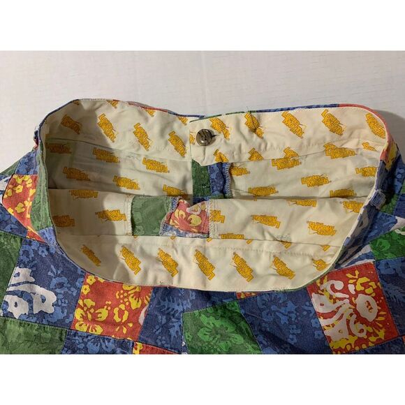 Loudmouth Golf Mens Shorts Size 34 Patchwork Hawaiian Floral Print Multicolor - Picture 9 of 11